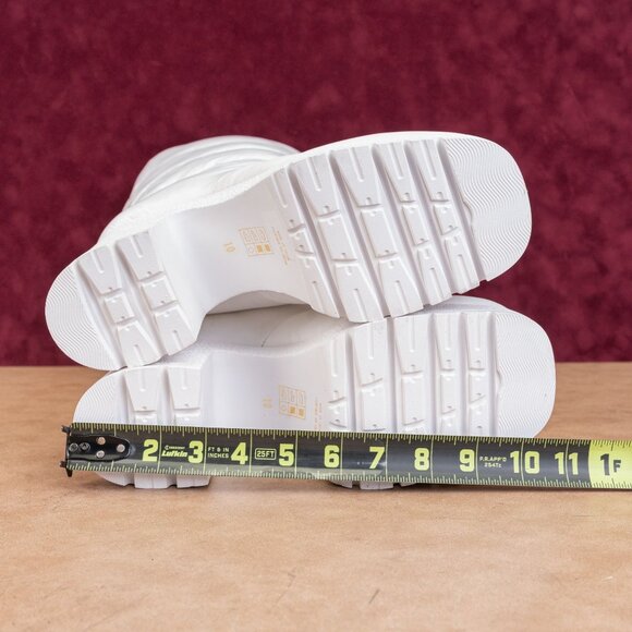 Jeffrey Campbell Wmn Doubt Fabric Puffy White Platform Block Heel Snow Boots 10 - Picture 5 of 9